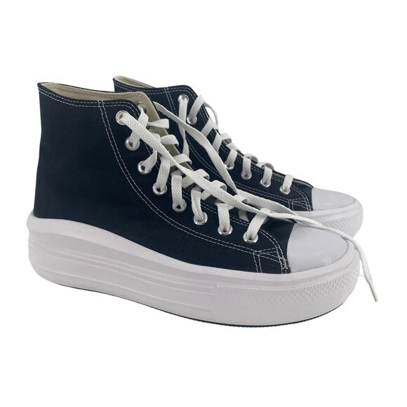 Black Converse Chuck Taylor Move Platform womens size 10 - Picture 1 of 7